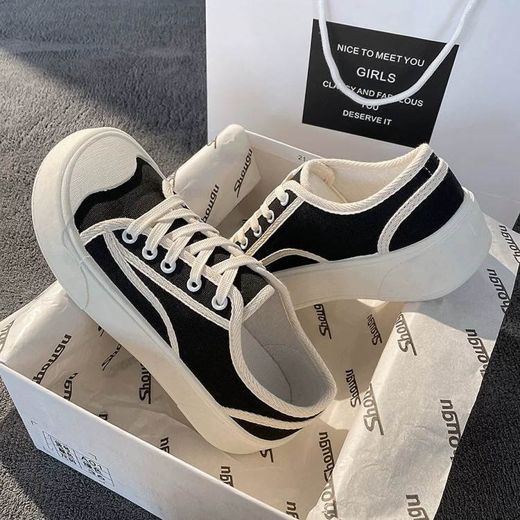 Женская парусиновая обувь, лето 2021, весна, новые универсальные дышащие спортивные кроссовки ulzzang на толстой подошве, обувь для печенья
