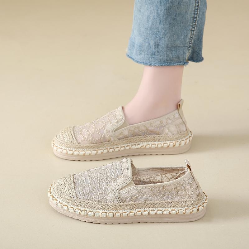 2025 New Summer Women's Shoes Old Beijing Cloth Shoes Mesh Shoes Slip-On Soft-Soled Fisherman Shoes Casual Flat Shoes 2025 New Summer Women's Shoes Old Beijing Cloth Shoes Mesh Shoes Slip-On Soft-Soled Fisherman Shoes Casual Flat Shoes