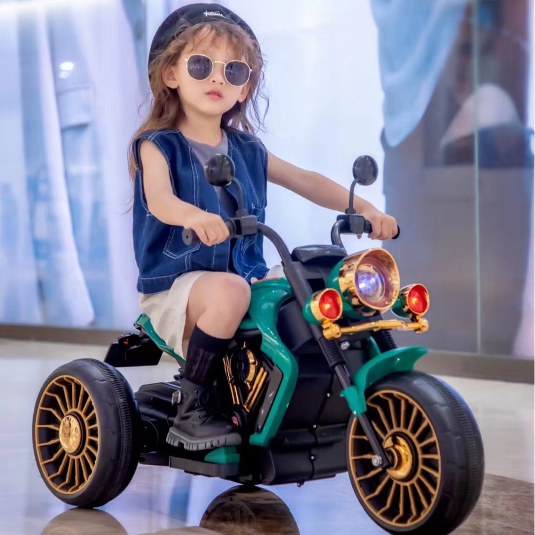 Motocicleta eléctrica para niños 3-7-8 años de edad niños y niñas bebé triciclo recargable años de edad regalo caminando bebé coche de juguete
