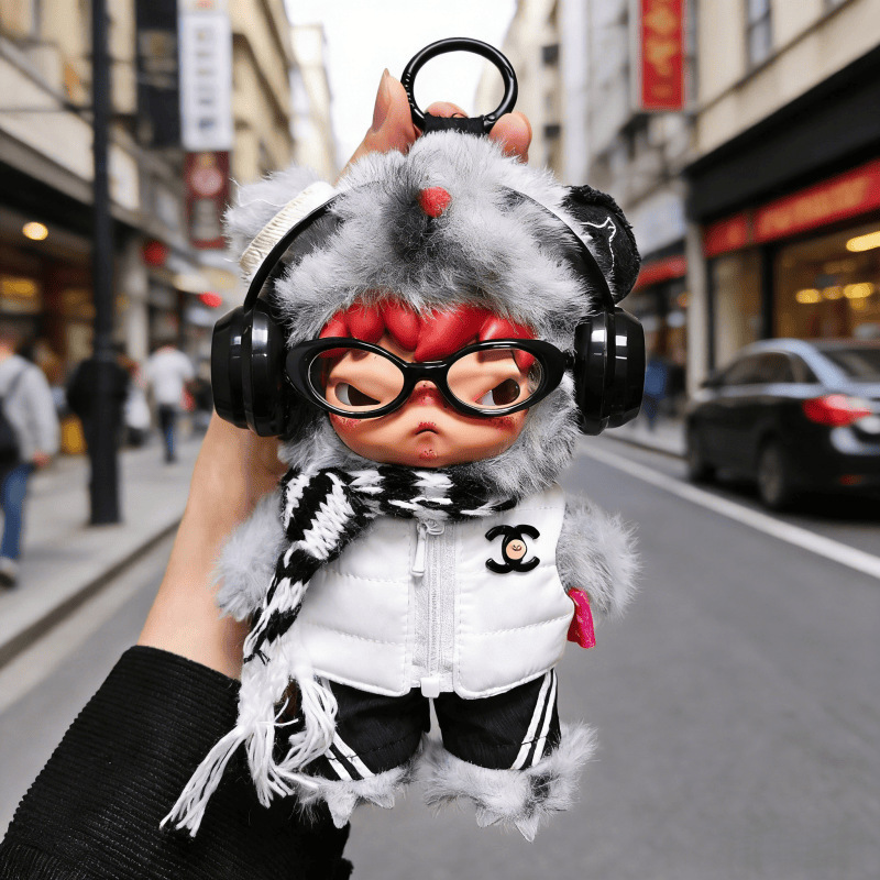 Only Doll Clothes】Hirono Doll Clothes Road Diary Doll Clothes Winter Vest Set Labubu Doll Clothes Only Doll Clothes】Hirono Doll Clothes Road Diary Doll Clothes Winter Vest Set Labubu Doll Clothes