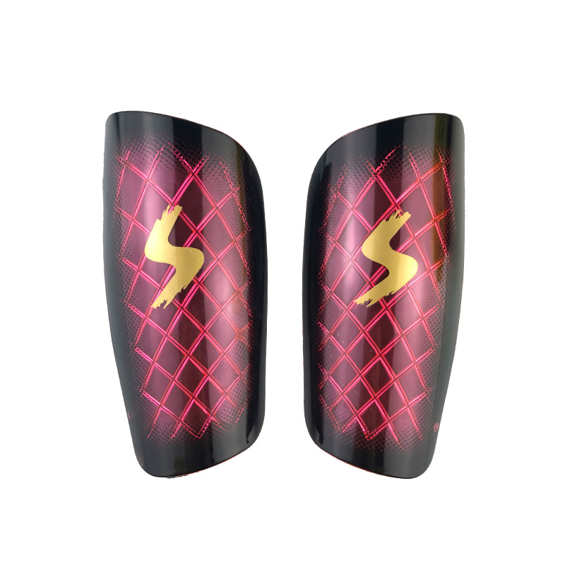 Aikedifei 7028 # patrón de diamante transparente protector de la pierna de inserción de color de fútbol Shin Guard protección anticolisión