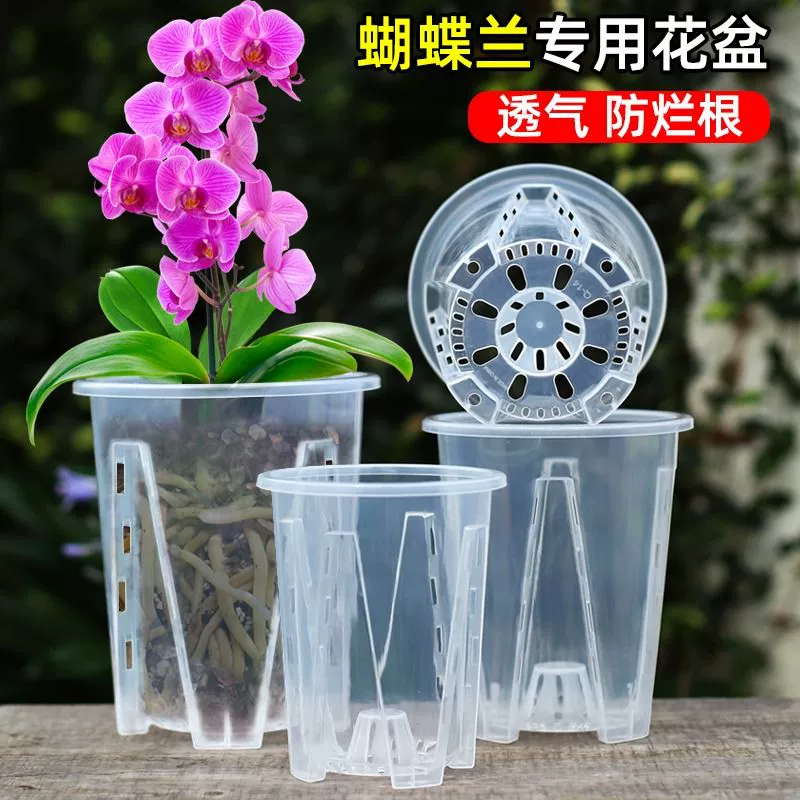 Сетчатый дышащий горшок Прозрачный фаленопсис специальный цветочный горшок ажурный домашний балкон орхидея водяной мох с контролем корня пластиковый горшок