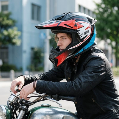 Foreign Trade Exclusive Full-Face Helmets for: Motosiklet kaskı (dəbilqə)