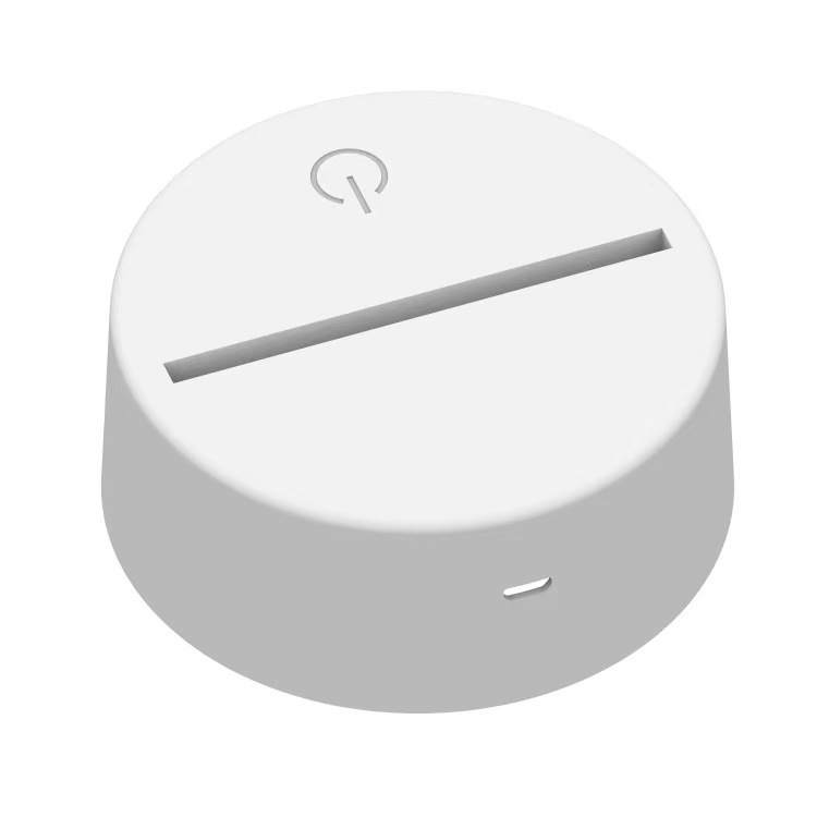 Fuente de fábrica 3D noche luz creativa regalo USB táctil colorido base atmósfera pequeña lámpara de mesa dormitorio lámpara de noche