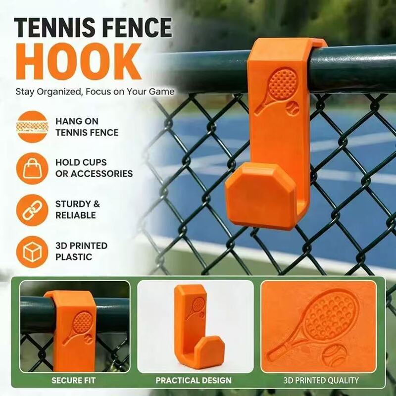 Cross-Border New Product 3D Printed Tennis/Pickleball Fence Hook Outdoor Sports Bag Hook Bag Hook