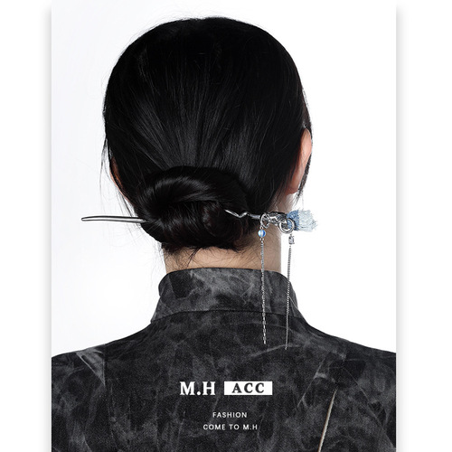 Original denim fabric series wholesale high-end niche design earring pendants with temperament tassel earrings for women