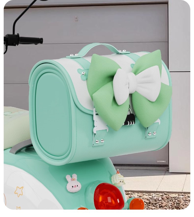 Electric Vehicle Trunk Rear Storage Bag, Cute Waterproof Hanging Decorative Tail Bag for Electric Bikes