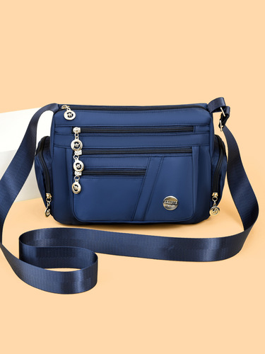 Large-capacity cross-body bag for women, multi-pocket waterproof nylon bag for middle-aged and elderly mothers, single-shoulder commuting bag, student bag