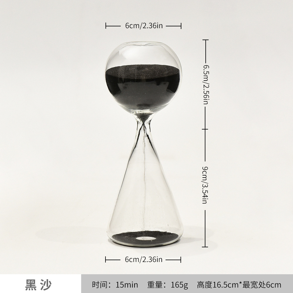 Reloj de arena de cristal colgante de estrella de hogar nórdico 15 minutos Reloj de arena de meteorito Regalos creativos Fábrica de decoración del hogar image 6
