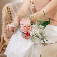 假花跨境手捧花絡新婦仿真花廠家綠植物批發婚慶INS裝飾品MW99324