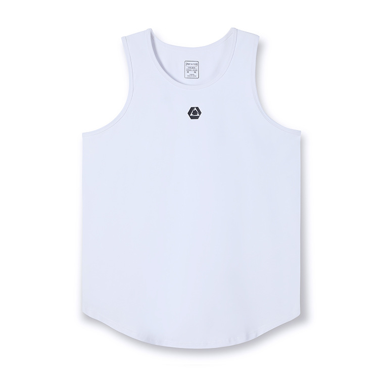 Verano de los hombres corriendo entrenamiento sin mangas de secado rápido ropa deportiva fitness hielo seda delgada suelta chaleco superior en stock impreso