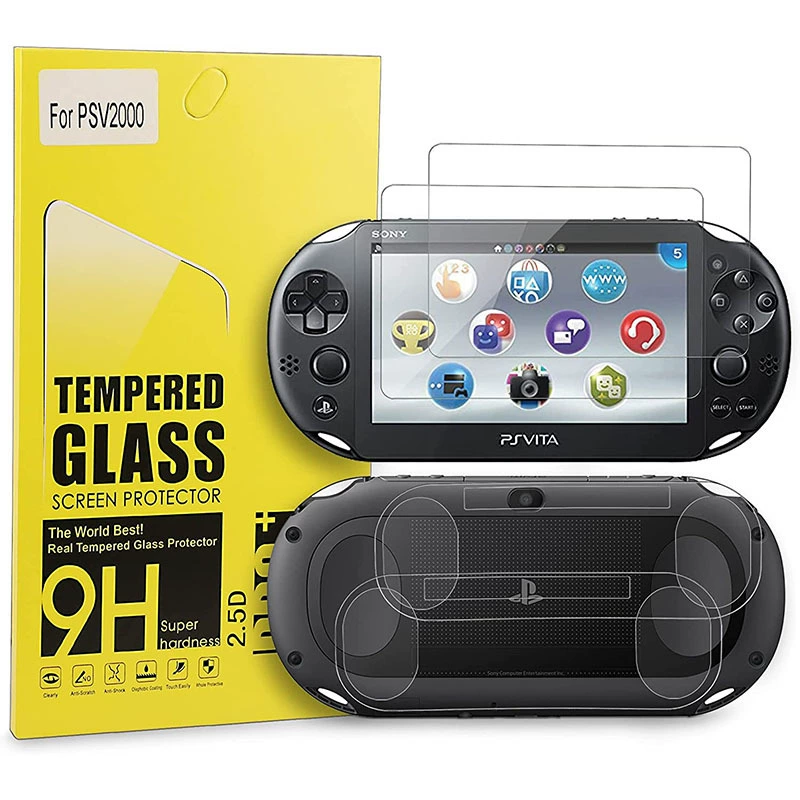 Защитное стекло-скрин tempered glass (Sony) PSV2000 — 2.5D 0.3 мм, пленка для экрана + задняя, набор