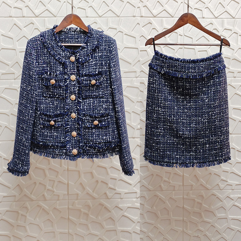 2024 Winter New Tweed Top Short Long-Sleeved Round Neck Slim-Fit Slimming Socialite Elegant Chanel Style Coat 2024 Winter New Tweed Top Short Long-Sleeved Round Neck Slim-Fit Slimming Socialite Elegant Chanel Style Coat