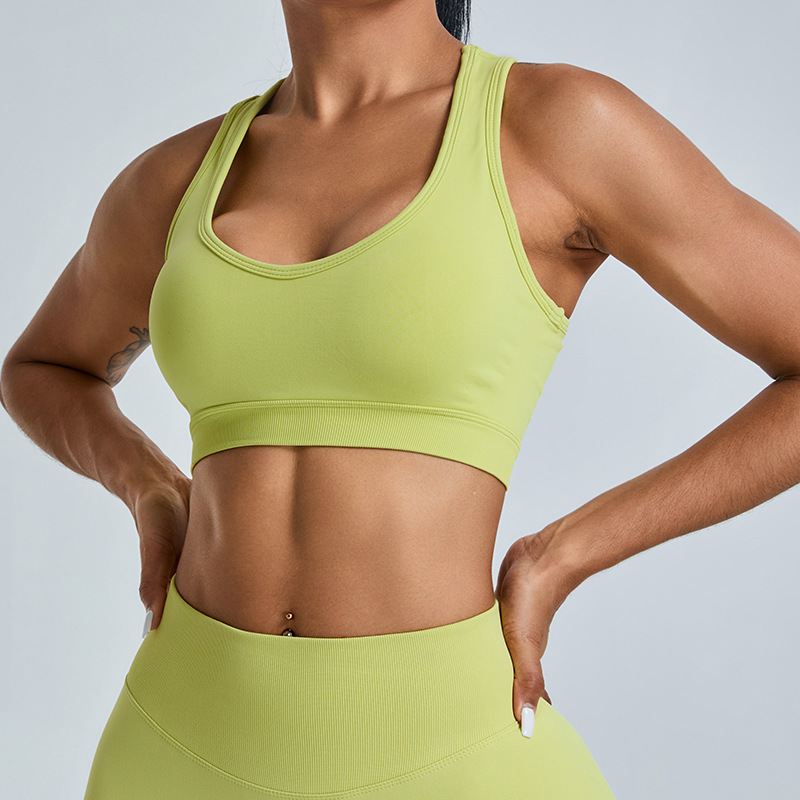 Nuevo cross-border de alta resistencia V-collar ropa interior deportiva chaleco de yoga femenino antichoque poliestireno acústico bra de fitness