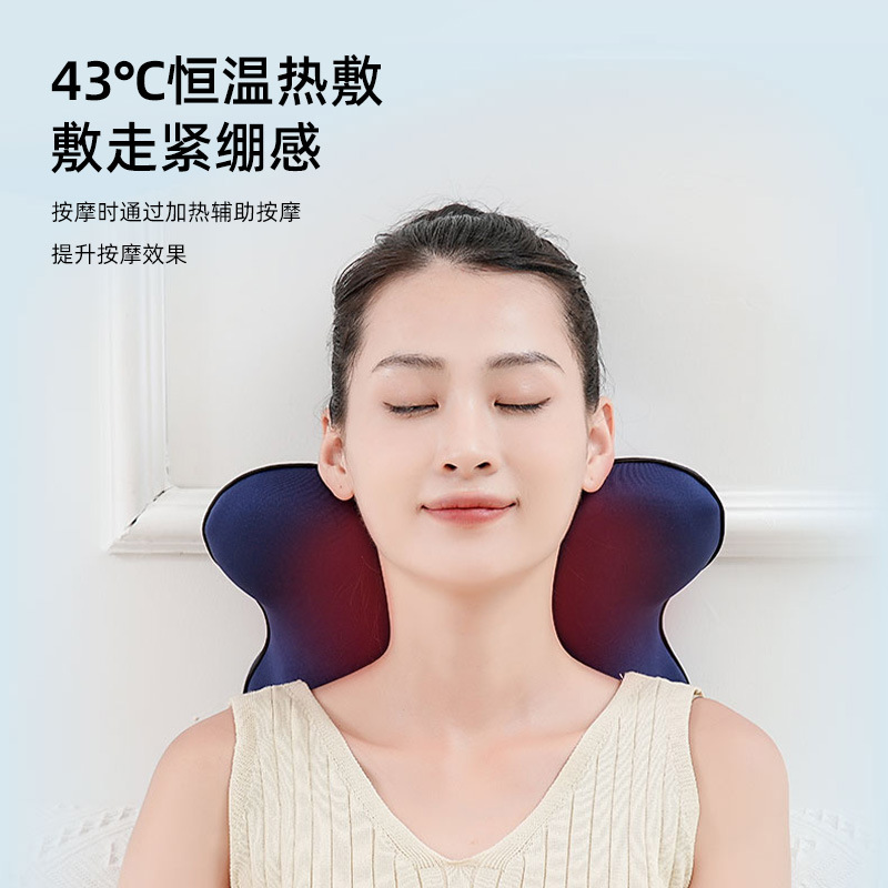ウサギ型猫型もみ首頸椎腰マッサージ枕全自動電気温湿布マッサージャークッション枕|undefined