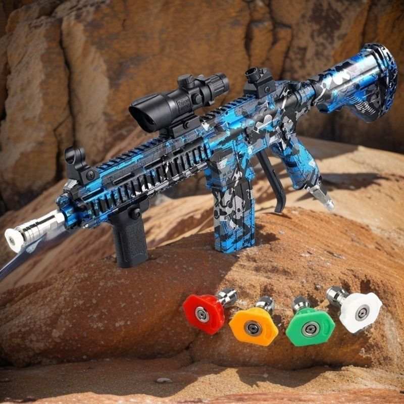 인터넷 연예인 세차총 M416 충전기 - 스테인레스 스틸 건 튜브 - 유니버셜 레드 - 풀세트 + 유지관리 도구 (천 + 전면 블록 + 내부 접착제)