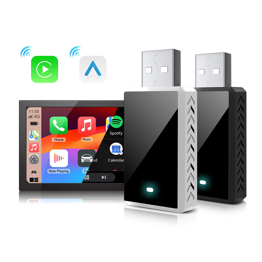 Luruibao Wireless Box 2-in-1 Apple Wireless CarPlay Box Android Auto Cross-Border New Product Adapter