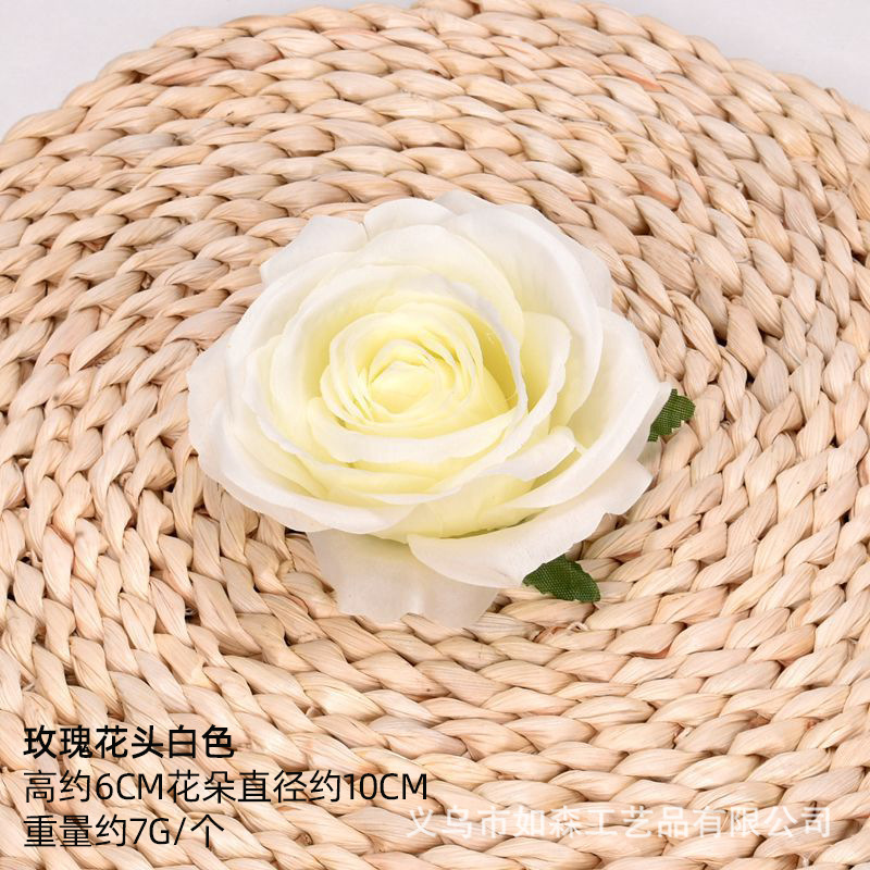 Decoración de flores de imitación blanca seda flordiy material artesanal tocado accesorios de flores decoración de boda para el hogar