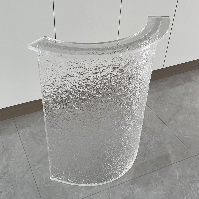 アクリルのテーブルの足は足の円弧の島の台のテレビのテーブルの足のテーブルのテーブルの岩板の支柱の茶のいくつかの石の紋様のテーブルの角を支えます。|undefined