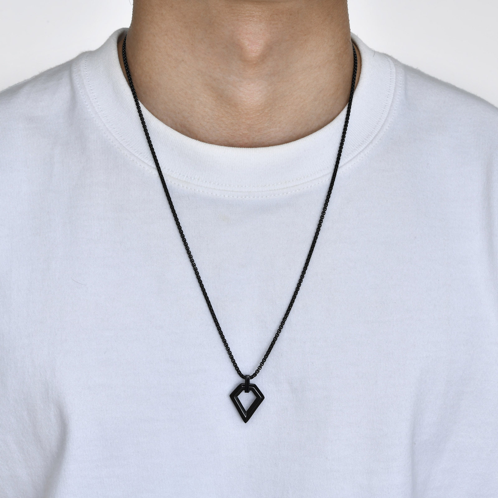 304 Stainless Steel Chain Material Simple Style U Shape Geometric 304 Stainless Steel Polishing Plating 18K Gold Plated PVD Coated Men's Men Pendant Necklaces