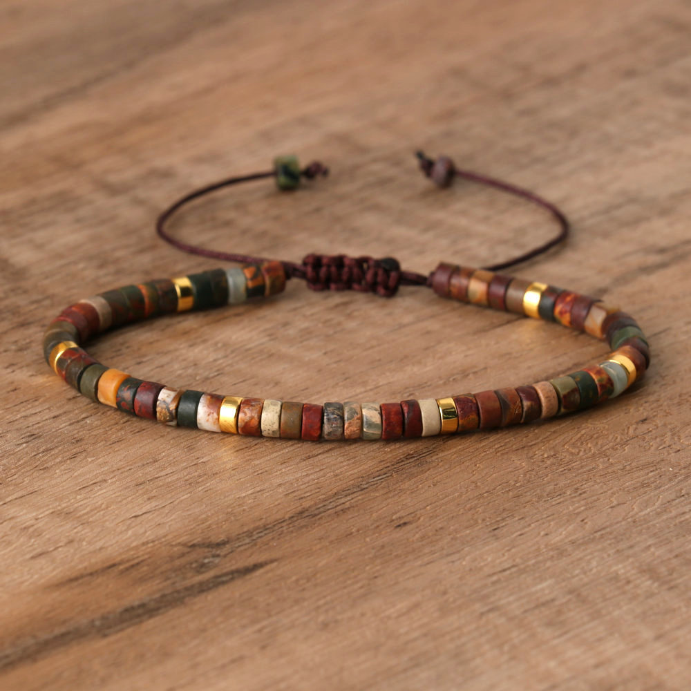 Beach Occasion natural stone Material Bohemian Geometric Natural Stone Bracelets In Bulk