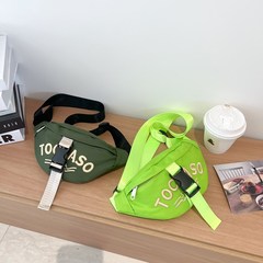 Cross-border children's backpack casual letter boy's chest bag trendy cool girl's waist bag Korean style boy's single shoulder bag