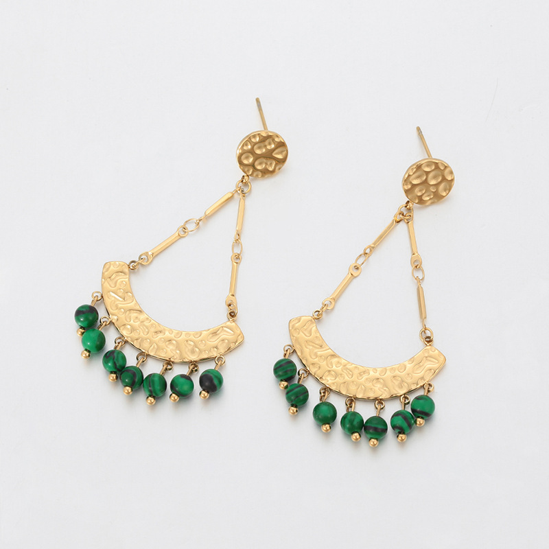 Xuping vacaciones estilo personalidad exagerada aretes de acero inoxidable 14k color bohemio estilo retro bordilla auriculares al por mayor