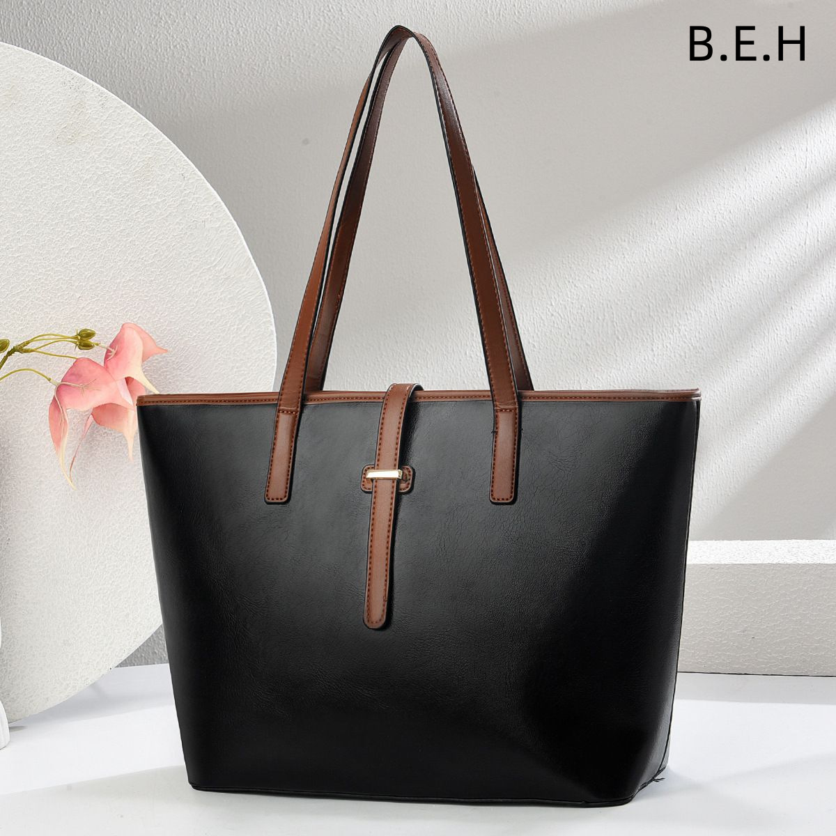 Bolso Tote de Hombro y Mano para Mujer de Cuero PU con Cierre de Cremallera para Uso Diario image 5