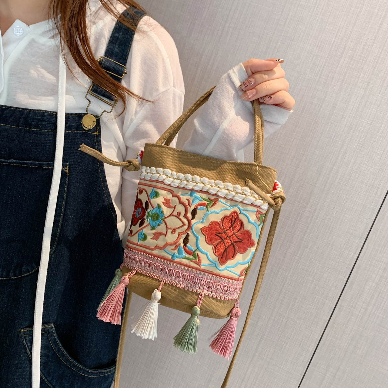 Ethnic one-shoulder bag