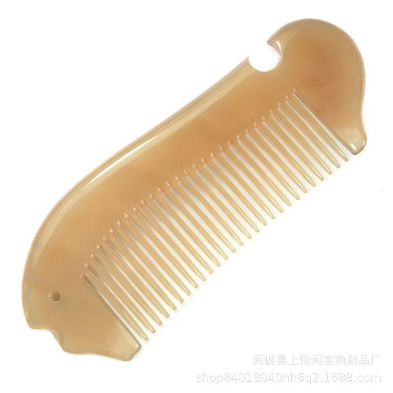 送礼佳品女士专用长发头皮按摩梳头部经络梳天然正品牛角梳礼盒装|undefined