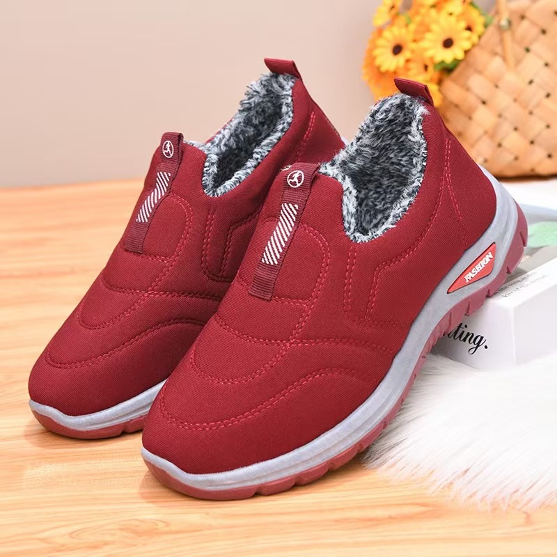 두꺼운 면화-M1 [레드] 여성