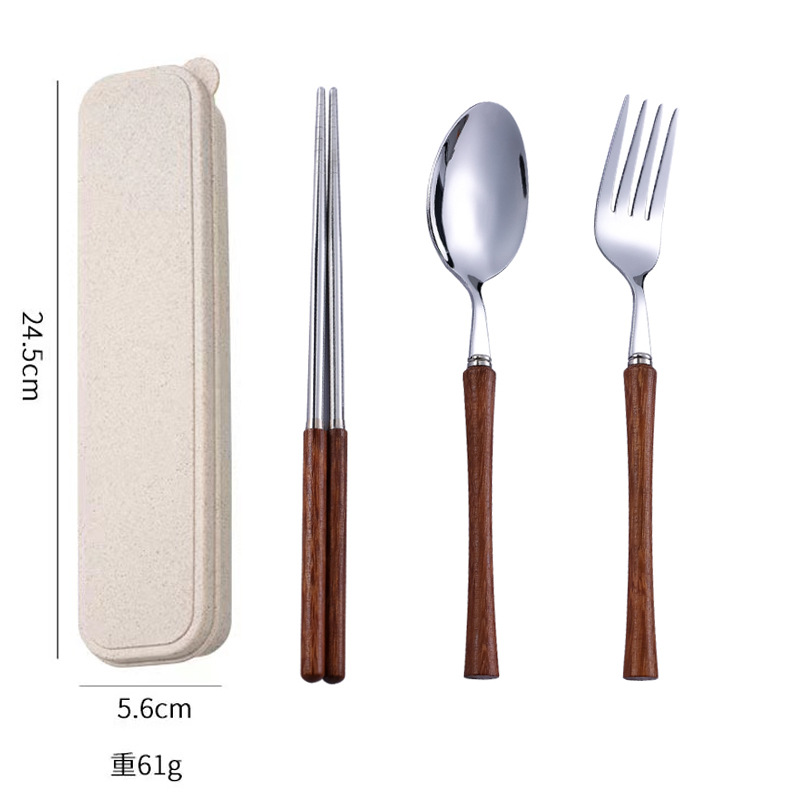 젓가락 + 숟가락 + 포크 + 상자