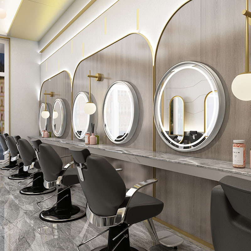 Barbería de moda simple espejo salón de corte de peluquería espejo red especial escaldado espejo de maquillaje de belleza tabla de espejo de peluquería