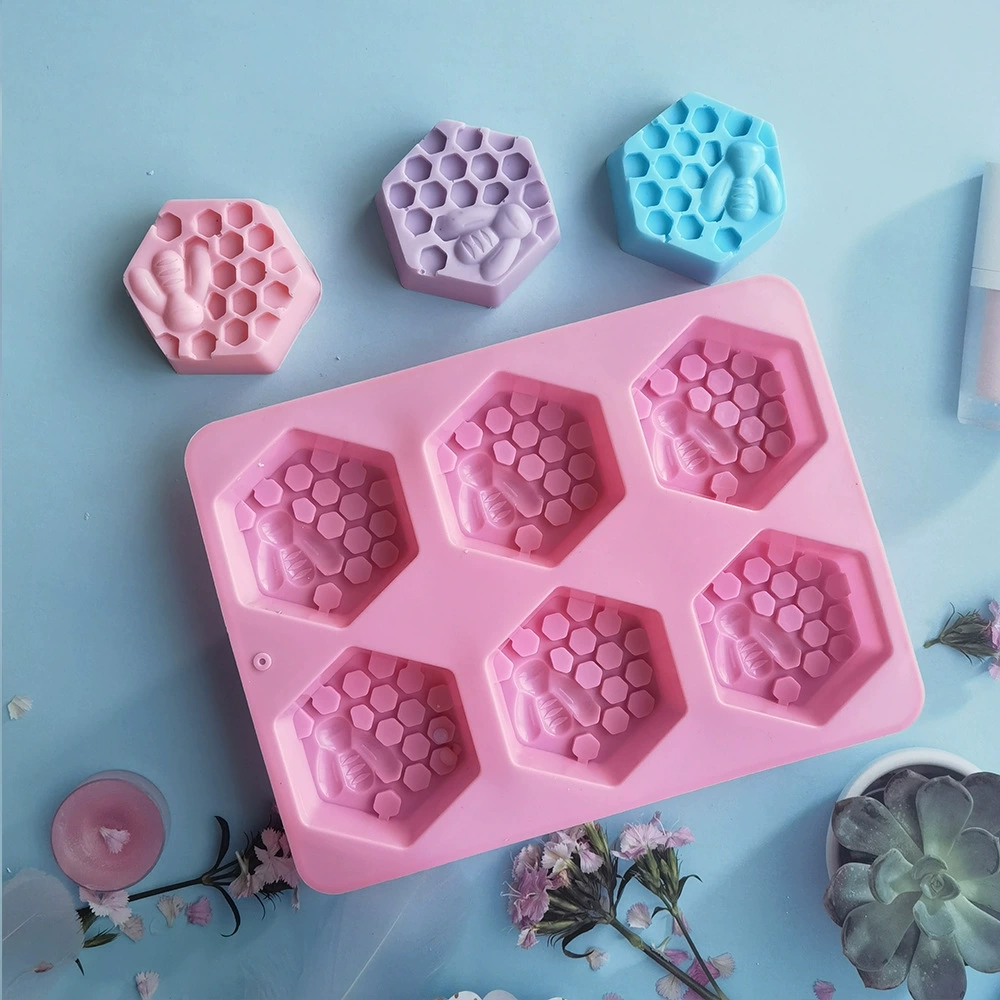 Acrylic compact soap mold, silicone mold, bee, ice cream