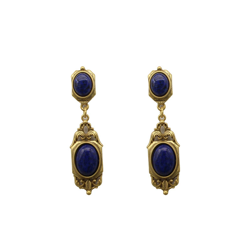  organic earrings, copper blue classic silver needle, european style, silver 925 sample, 24 carat, french style