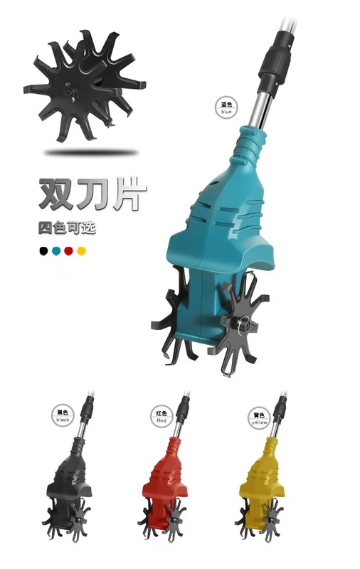 源头工厂新款折叠锂电微耕机松土机农用翻土机家用电动锄头旋耕机|undefined