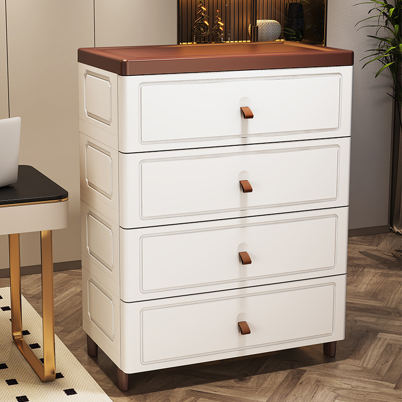 50-120宽家用欧式抽屉式收纳柜储物柜小型卧室床边杂物整理小柜子
