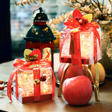 花薇紅色系聖誕節蘋果包裝盒平安夜聖誕節禮物蘋果盒透明蘋果盒