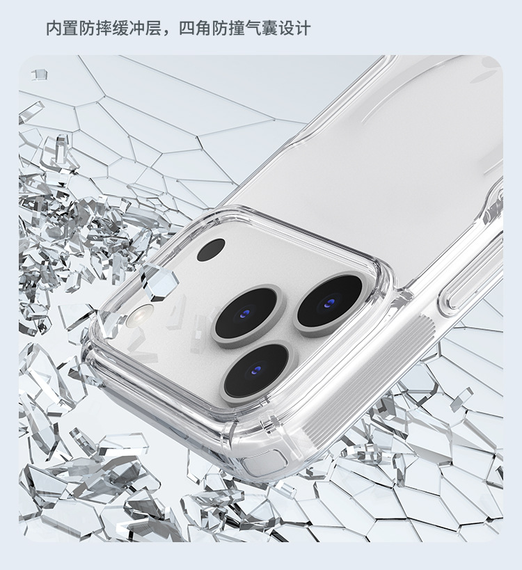 Ốp lưng Nillkin trong suốt chống rơi cho iPhone 17 Pro Max, vỏ cứng mềm kết hợp — iPhone 17 Trắng, iPhone Air Trắng, iPhone 17 Pro Trắng, iPhone 17 Pro Max Trắng chi tiết 8
