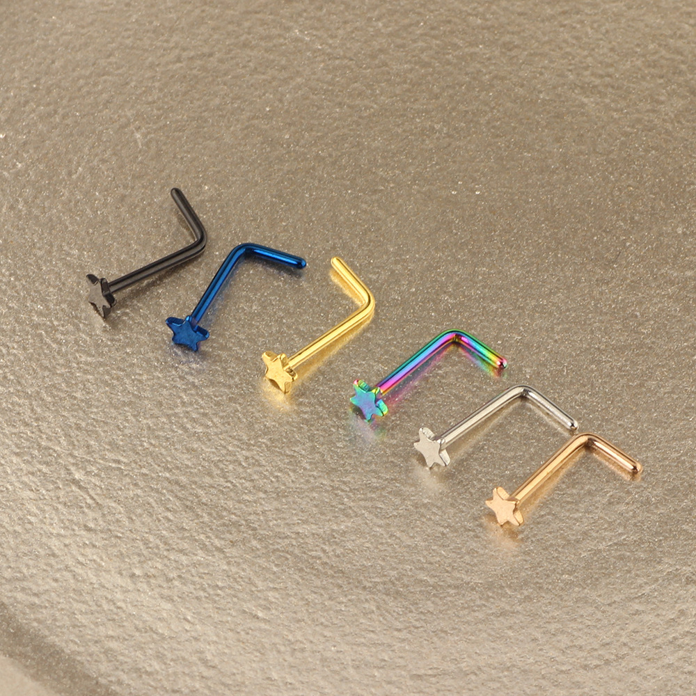 Pointed titanium steel lip stud product view