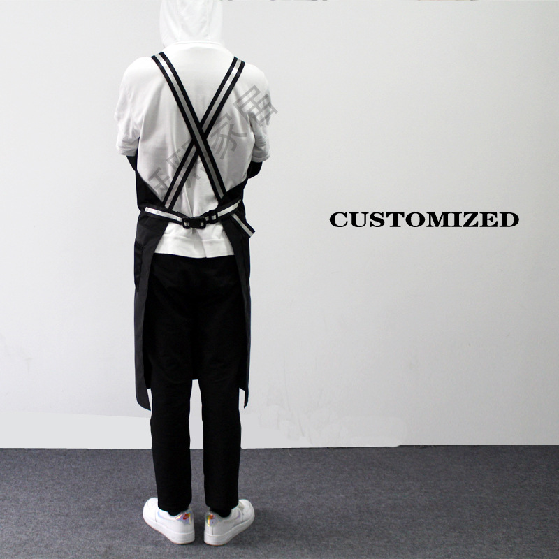 Delantal 2022 nueva celebridad en línea marca de moda coreana impermeable alto sentido cafetería peluquería floral Ropa Trabajo