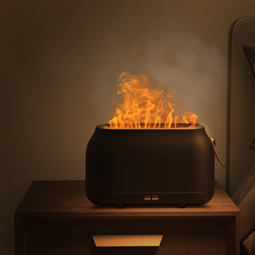 New Nordic Retro Simulated Flame Aroma Diffuser Humidifier Bedroom Atmosphere Lamp Home Smart Air Purifier