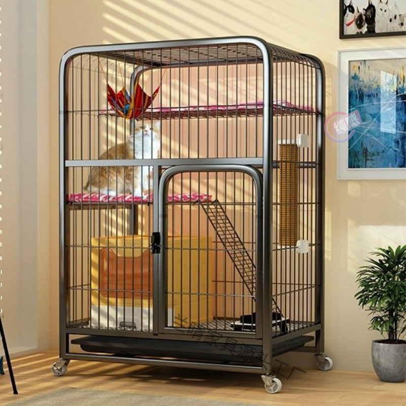 猫笼子家用室内加粗猫别墅带厕所一体两层小户型猫咪猫舍猫咪笼子