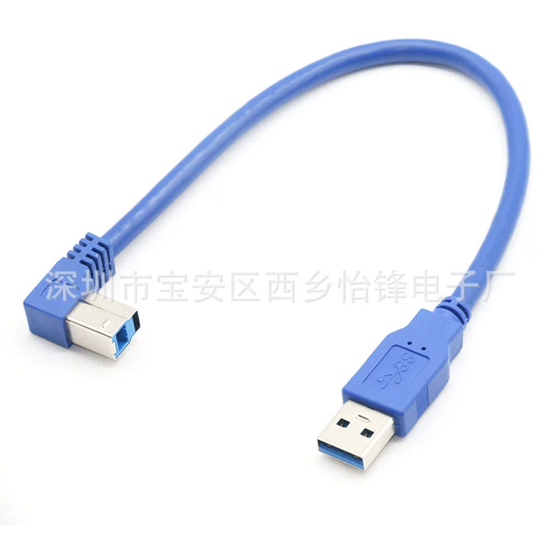 Прямой USB 3.0 кабель данных прямоугольного порта A male к B male порт 90° сгибанный печатной головой кабель оптом