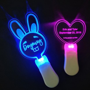 Manufacturer Customized Celebrity Girl Group and Boy Group Led Light-Emitting Support Stick Acrylic 3D Light-Emitting Stick with Various Logo Patterns