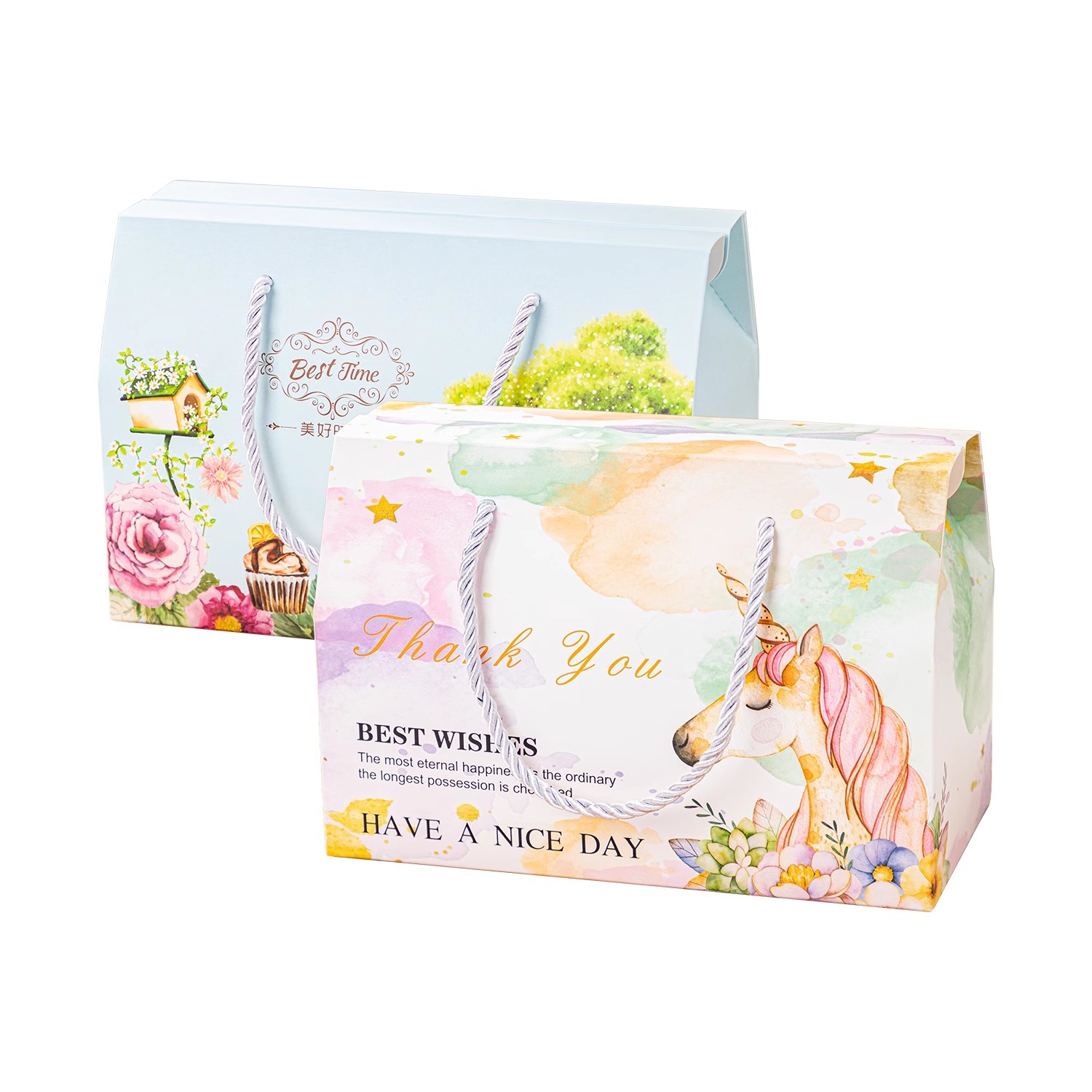 Caja de regalo para hornear caja de embalaje copo de nieve crujiente caramelo bolso turrón una Jin galleta creativa caja de regalo en stock