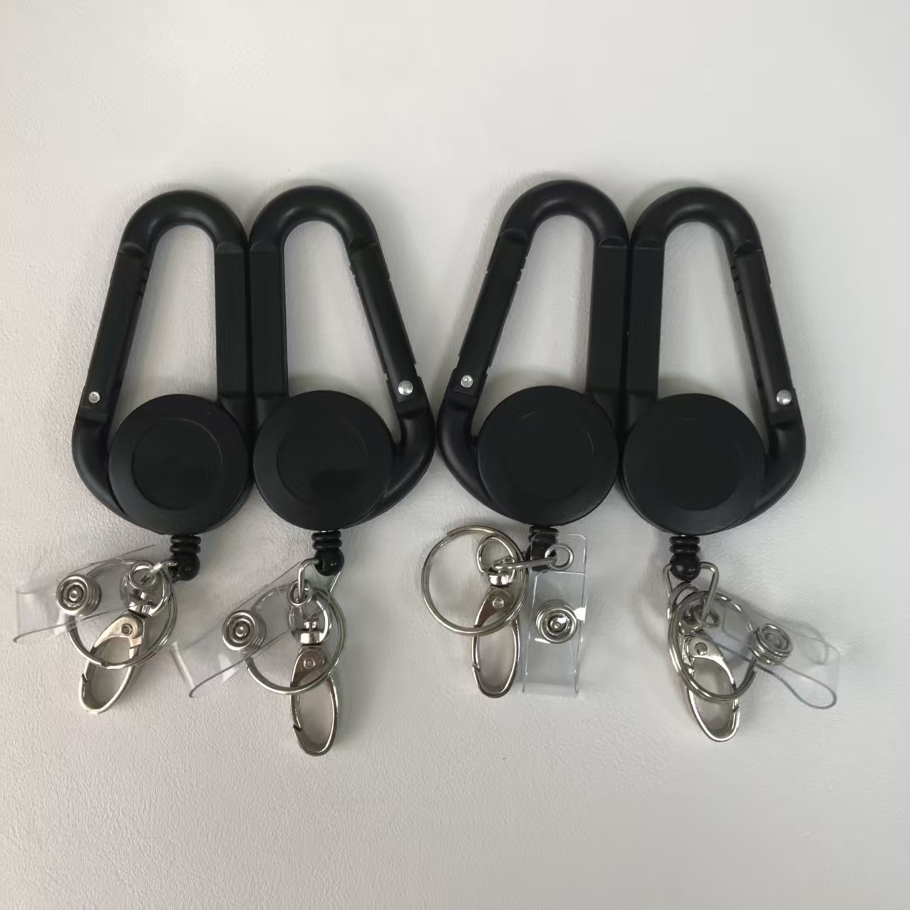 易拉扣 高弹力不锈钢伸缩弹力扣 拉线扣钥匙扣易拉得 D型一体扣