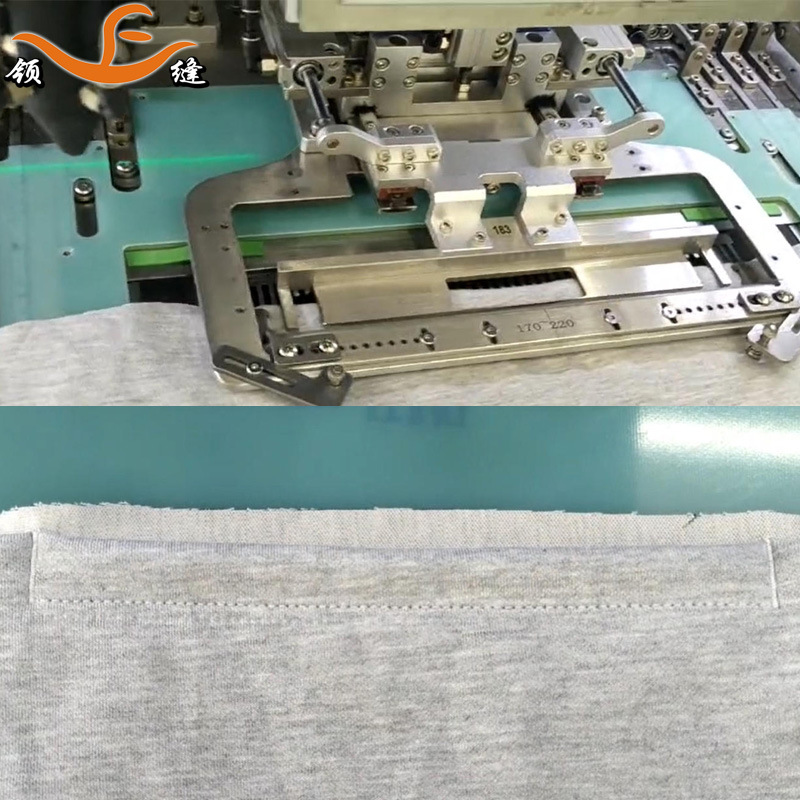 Pantalones de punto, pantalones deportivos, bolsillo vertical, máquina de apertura de bolsillo, máquina de apertura de bolsillo láser, fábrica de patentes de costura de cuello