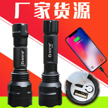 822LED太阳能充电强光手电筒 COB侧灯塑料 USB充电远射 家用照明详情32