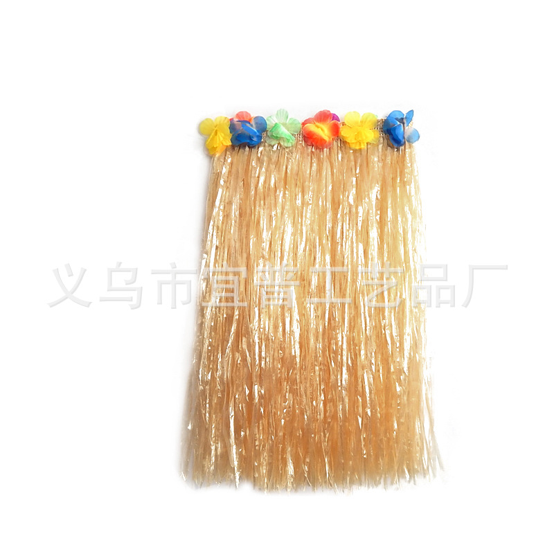 Venta al por mayor Hawaiian hierba falda corona niños día rendimiento hula boda fiesta vestido divertido apoyos hierba falda